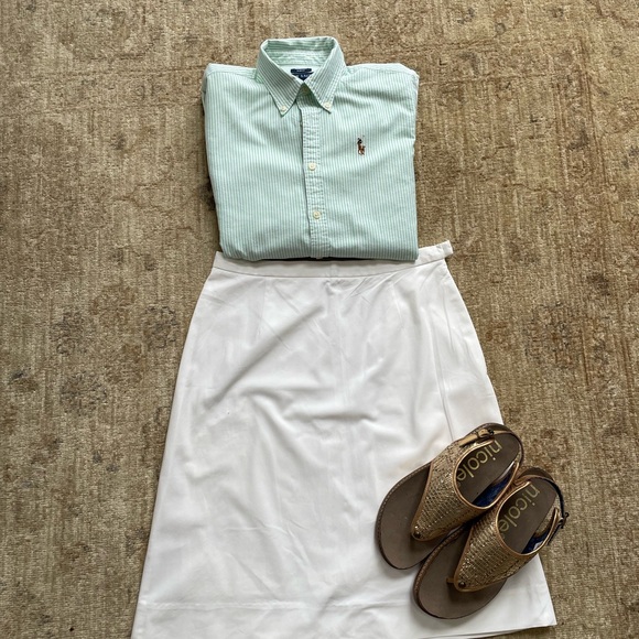 Brooks Brothers Classic White A-Line Skirt - Picture 9 of 9